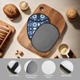 thumbnail image 4 of Pofeuu Vintage Blue Print Silicone Pot Mat Mitten With Hanging Loop Heat Resistant Oven Mitts Non-Slip Bbq Baking Smoking Potholders, 4 of 7