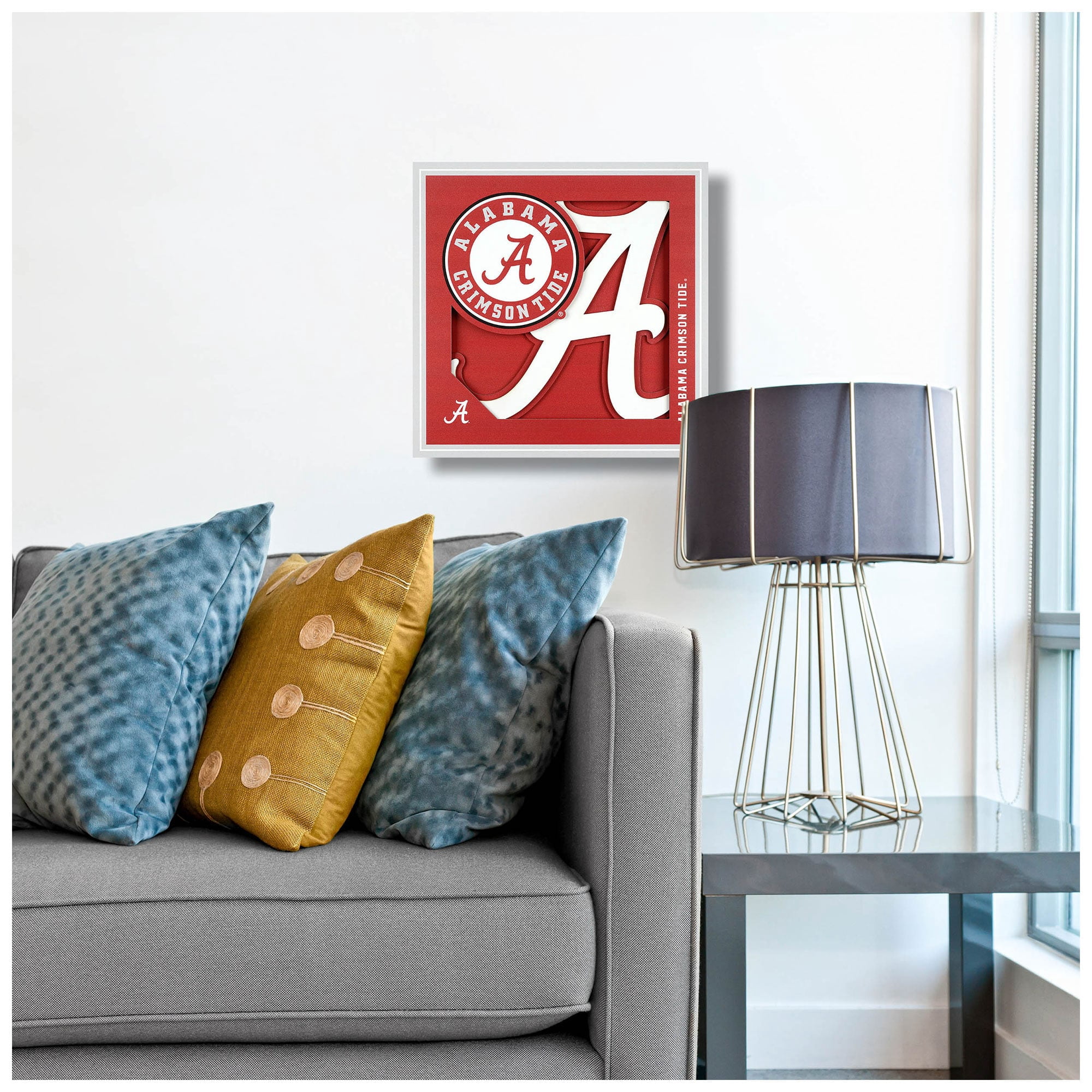 YTF NCAA Alabama Crimson Tide 3D Logo Series Wall Art 12X12