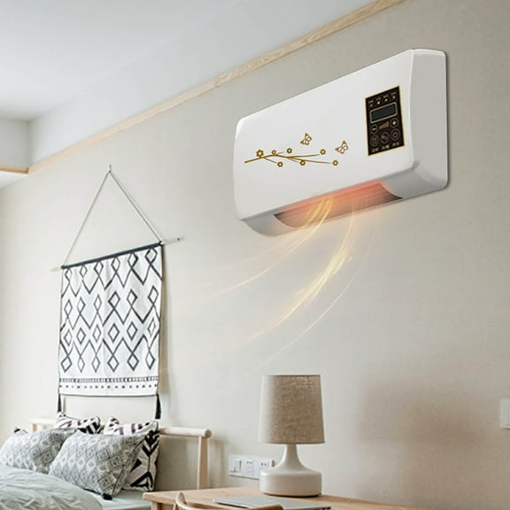 CSSAD Space Heaters for Home,Wall Mounted Household Remote Control Cool and Heating Fan Energy Saving Wide Angle Blower