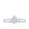 thumbnail image 4 of Rosec Jewels Certified Lab Grown Diamond Solitaire Engagement Ring - EF-VS Quality, 925 Sterling Silver, US 4.00, 4 of 8