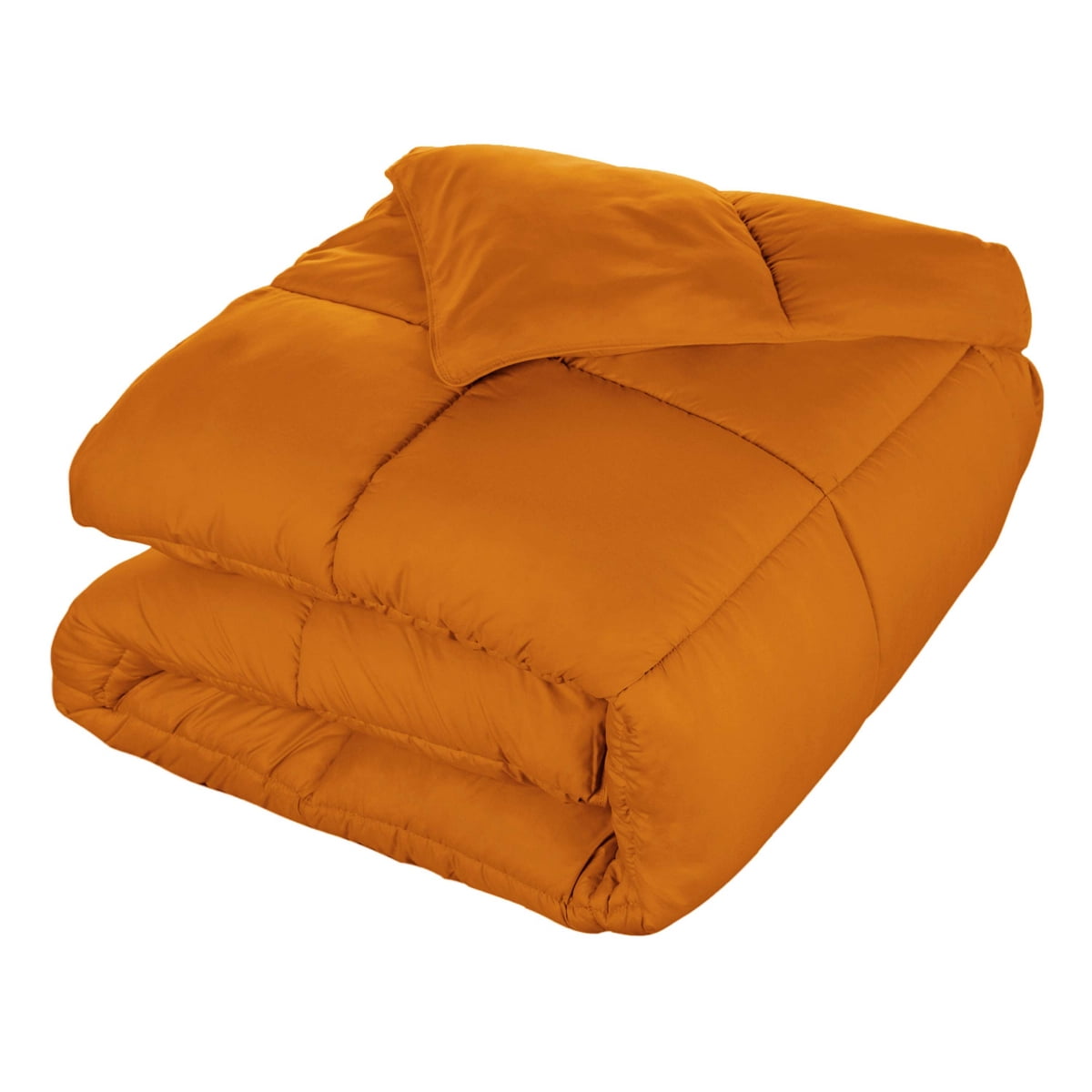 Superior Solid Comforter Down Alternative Bedding, Queen, Dusty Orange