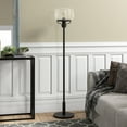 thumbnail image 4 of Evelyn&Zoe Tatum Globe & Stem Floor Lamp with Glass Shade, Blackened Bronze/Seeded, 4 of 6