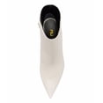 thumbnail image 3 of FSJ Women Simple Pointed Closed Toe Ankle Boots Flared High Heel Side Zippeer Short Boots Dressy Party Shoes Size 7.5 White, 3 of 4