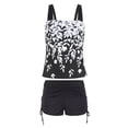 thumbnail image 3 of Clearance! Hontri Tankini Swimsuits for Women Print Women's Digital Set Swimsuit Split Beach Large Bikini Suspender Swimwears Tankinis Set Bathing Suit for Women White,Xl, 3 of 6