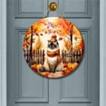thumbnail image 2 of Happy Thanksgiving Siamese Give Thanks Fall Beanie Scarf Welcome Round Wood Sign Cat Lover Kitten Owner Gifts Hanging Wall Home Decor - 00020, 2 of 5