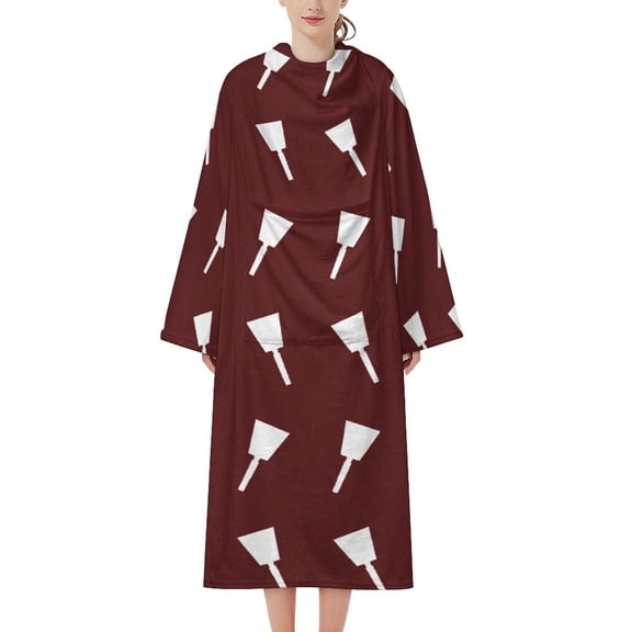 Mississippi State White Cowbell Bathrobe Plush Bathrobe Cozy Unisex Winter Bathrobe Warm Water Absorbent