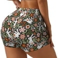 thumbnail image 2 of Naloa Rabbits on Floral Biker Shorts for Women Seamless Scrunch Short Women’s Yoga Shorts for Gym Running Sport Shorts - XX-Large, 2 of 9