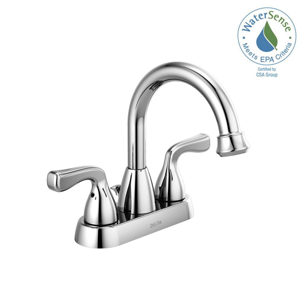 Foundations 4 in. Centerset 2-Handle Faucet in Chrome