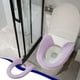 thumbnail image 4 of Toilet Seat Cover Bathroom Soft Thicker Warmer With Snaps Fixed Stretchable Washable Fiber Cloth Toilet Seat Covers Pads Reusable Easy Installation Cleaning, 4 of 8