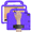 Purple, variant on Handheld Case for iPad 9.7-in 5th/6th Generation (2017/2018) Shockproof Stand Cover with Strap & Pencil Holder