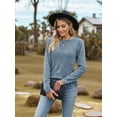 thumbnail image 4 of Women'S Blouses Elegant Casual Long Sleeve Shirts Business Casual Wear Autumn Sweaters Warm Blue XXL, 4 of 9