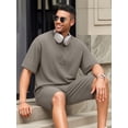 thumbnail image 3 of RICHCOIN Mens Sets Outfits 2 piece Casual Summer Vacation Beach Short Sleeve T Shirts and Shorts for Men, 3 of 7