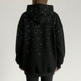 thumbnail image 5 of Rhinestone Hoodie Women | Oversized | Unisex Sparkly Pullover Hoodie Shimmer Glitter Sweatshirt | for Streetwear, 5 of 9