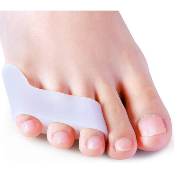 Silicone Gel Little Toe Bunion Guard - 10 PCS Cushion ForToes - For Tailor's Bunion Problems - UNISEX - Foot Care (Three Hole Small Toe Separator)