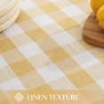 thumbnail image 5 of Checkered Tablecloth Rectangle, Outdoor Linen Cotton Gingham Table Cloth with Tassel, Heavy Duty Wrinkle Free Buffalo Plaid Table Cover for Kitchen Dining Home Party - 55 x 84 Inch, Yellow, 5 of 12