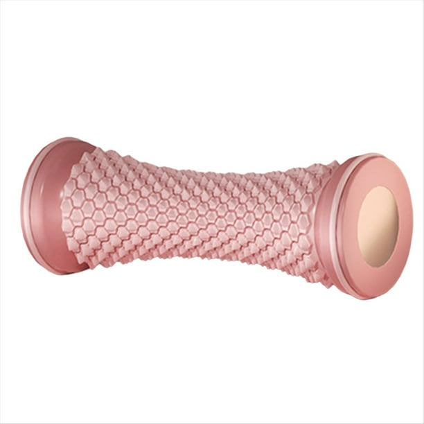 Rueda de Masaje de Pies con Pelota de Fascia para Yoga, Rodillo para Dragar Tendones de los Pies, Rueda de Masaje de Pies Multifuncional, Color Rosa