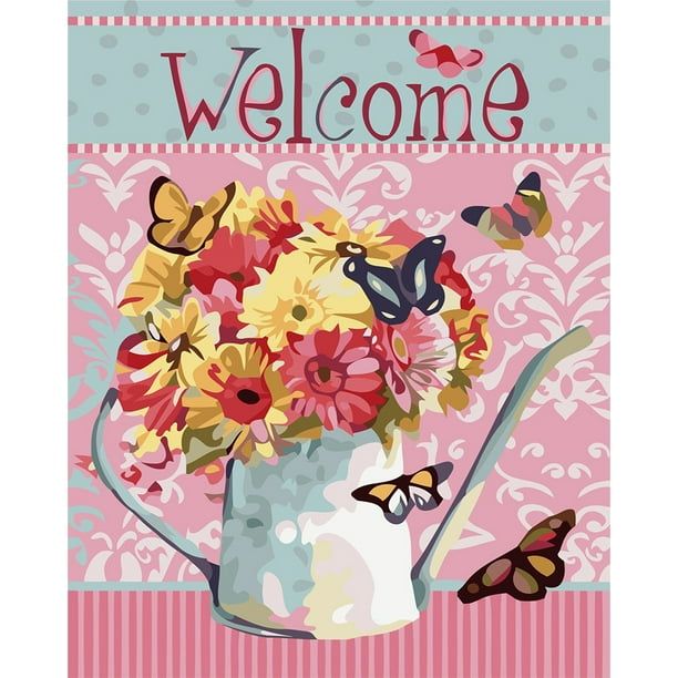 Cuadros Decorativos Kits de pintura al óleo de flores por números dibujo de lienzo para adultos niños decoración del hogar Ehuebsd Nuevos Originales