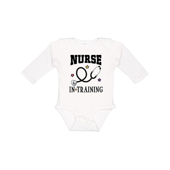 Inktastic Nurse in Training Nursing Gift Girls Long Sleeve Baby Bodysuit