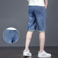 thumbnail image 5 of Shorts Men Mens Stretch Shorts Men's Casual Shorts Summer Comfortable Breathable Stretch Fit Outdoor Sports Lightweight Soft Denim Shorts For Daily Wear, 5 of 6