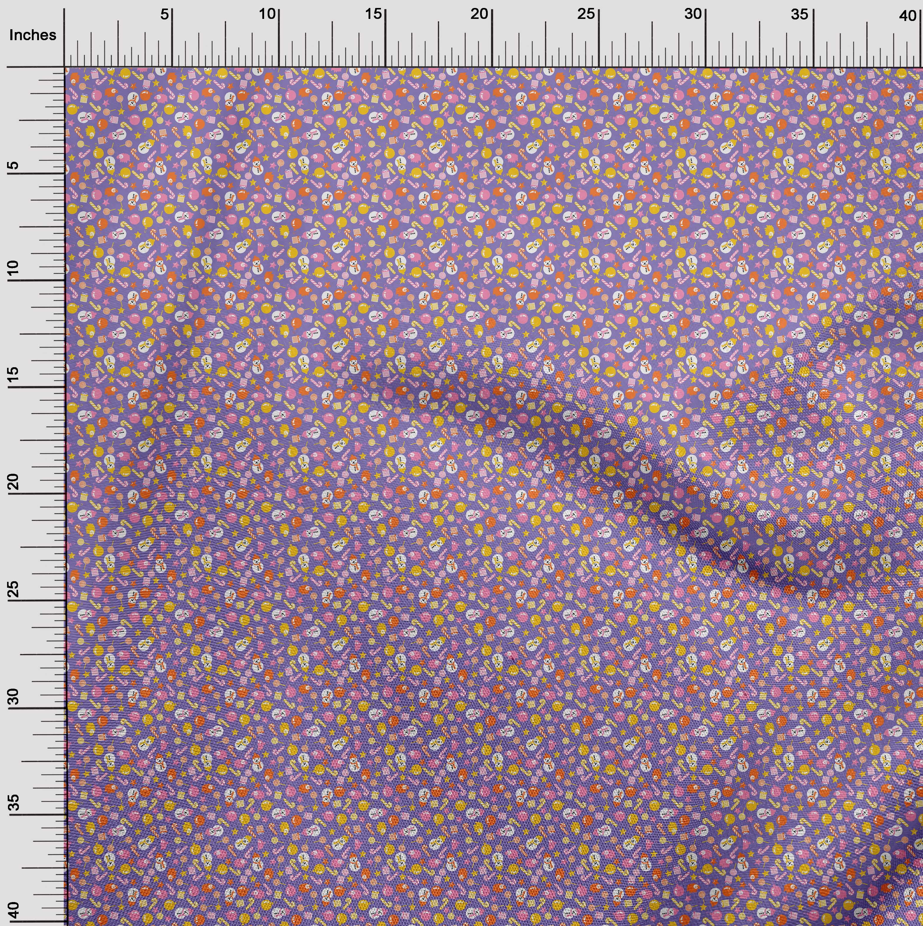 oneOone Cotton Jersey Violet Fabric Christmas Dress Material Fabric Print Fabric By The Yard 58 Inch Wide