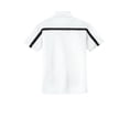thumbnail image 6 of Port Authority Silk Touch Performance Colorblock Stripe Polo-4XL (White/ Black), 6 of 6