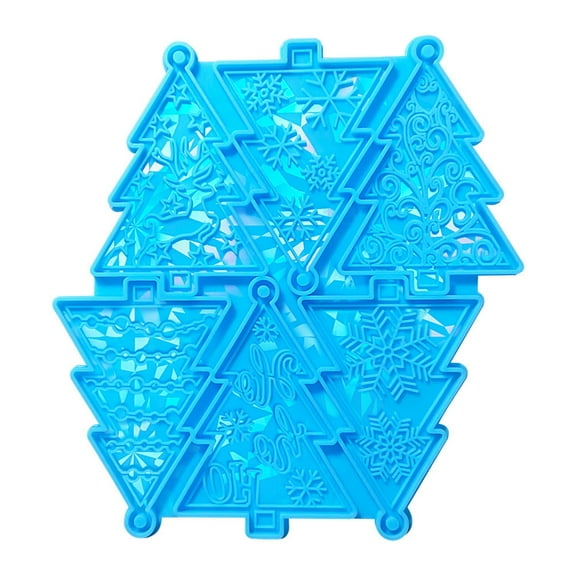 Christmas Tree Pendant Silicone Mold Ornaments Silicone Mould Resin Casting Molds Christmas Crafts Supplies