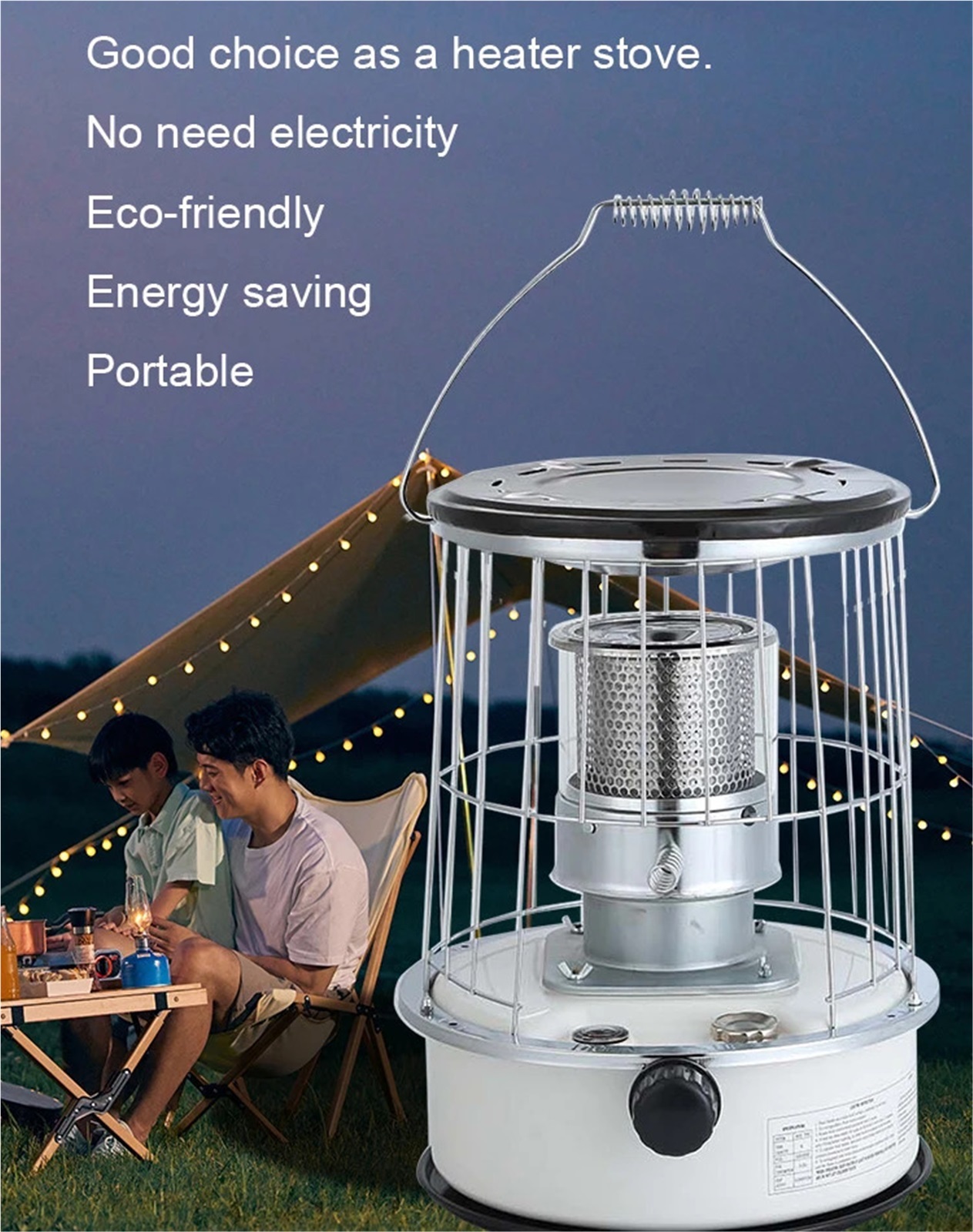 Portable Oil Stove For Indoor And Outdoor Use Kerosene Heater With Gas Solar Power Source Camping Accessories ,Heating Fast