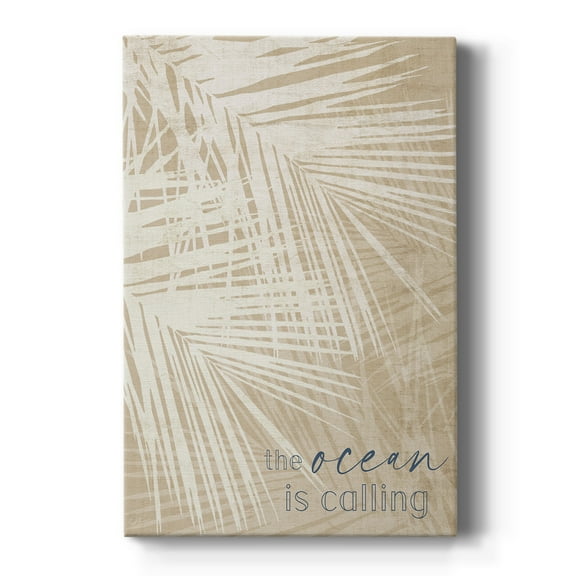Ocean Calling Palms Premium Gallery Wrapped Canvas - Ready to Hang
