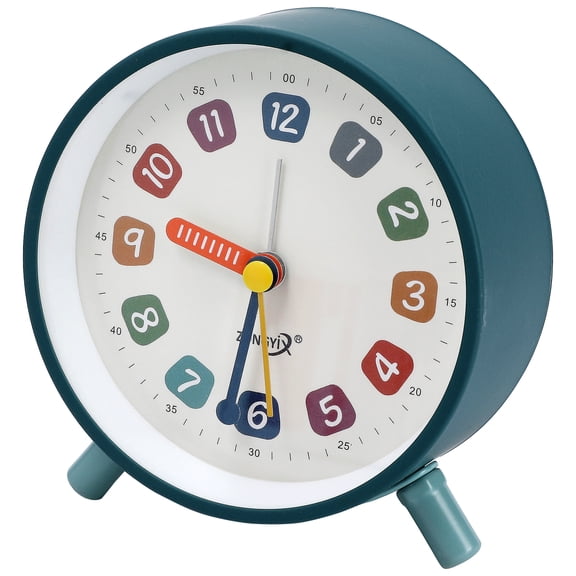 Unique Bargains Silent Operation Mechanical Alarm Clock Green 3.7"L x 1.7"W x 4.1"H