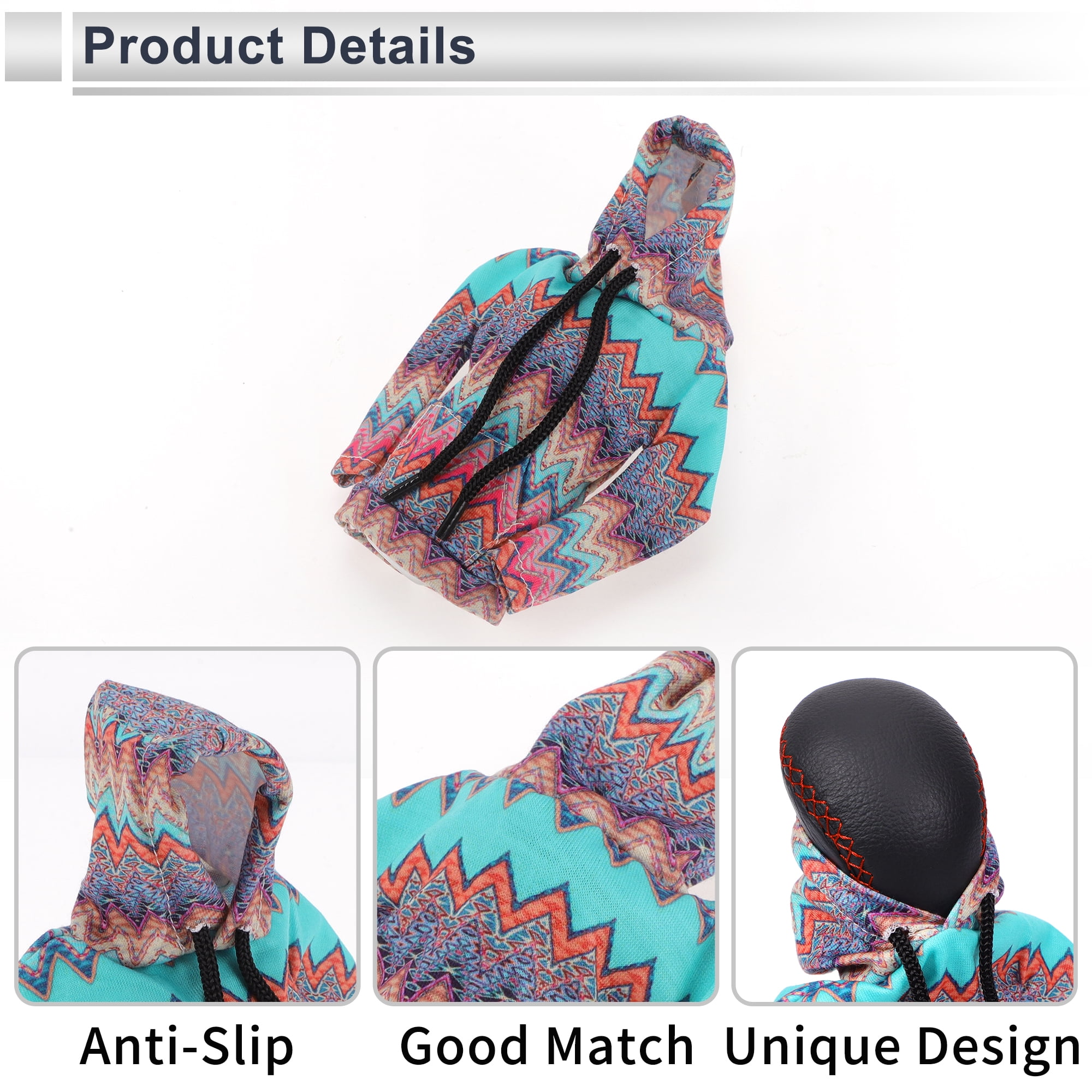 Unique Bargains Universal Gear Shift Knob Cover Manual Shifting Handle Protector Pink Blue