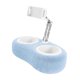 thumbnail image 2 of Soporte de almohada para teléfono, soporte plegable multiángulo ajustable con brazo de eje, para teléfonos, relojes, tabletas, lectura en casa azul claro, 2 of 9