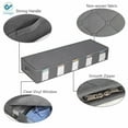 thumbnail image 4 of Deago 2 Pack Underbed Storage Bags Containers - Large Capacity Foldable Under Bed Storage Box with Reinforced Handles and Clear Window for Blankets,Clothes,Comforters (Blue), 4 of 8