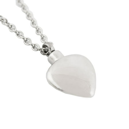 - Stainless Steel Memorial Keepsake Necklace For Loss Of Loved One - Extra Small 1 Pounds - Silver Heart