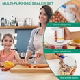 thumbnail image 5 of Sellador al vacío, kit de sellador al vacío eléctrico con tapas de boca ancha y regular, máquina de sellado al vacío para almacenamiento de alimentos, 5 of 5