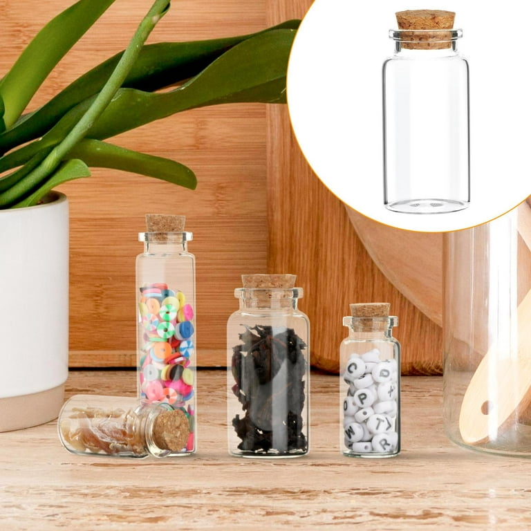 16*22mm Cute mini clear cork stopper glass bottles,little glass bottle –  Rosebeading Official