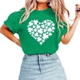 thumbnail image 1 of Pxiakgy Vente Chaude T-Shirt Trèfle de la Saint-Patrick pour Femmes Chanceux Irlandais Manches Courtes T-Shirt Graphique Trèfle Mode Décontracté Col Rond T-Shirt Imprimé Élégant Ample Doux Blouse, 1 of 3