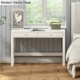 thumbnail image 4 of ChooChoo Computer Desk Study for Home Office, Modern Simple 40 Inches White Desk with Drawers, 4 of 8