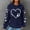 Blue, variant on Cute Dog Paw Print Hoodies for Women Casual Oversized Waffle Hooded Sweatshirts Comfy Fall Winter Pullover Tops for Going Out