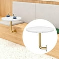 thumbnail image 7 of Round Table Wall Mounted Side Table Bar End Table Iron Wood Minimalist Compact for Living Room Bedroom Office, 7 of 7