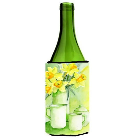 Yellow Daffodils by Maureen Bonfield Wine Bottle Can cooler Hugger