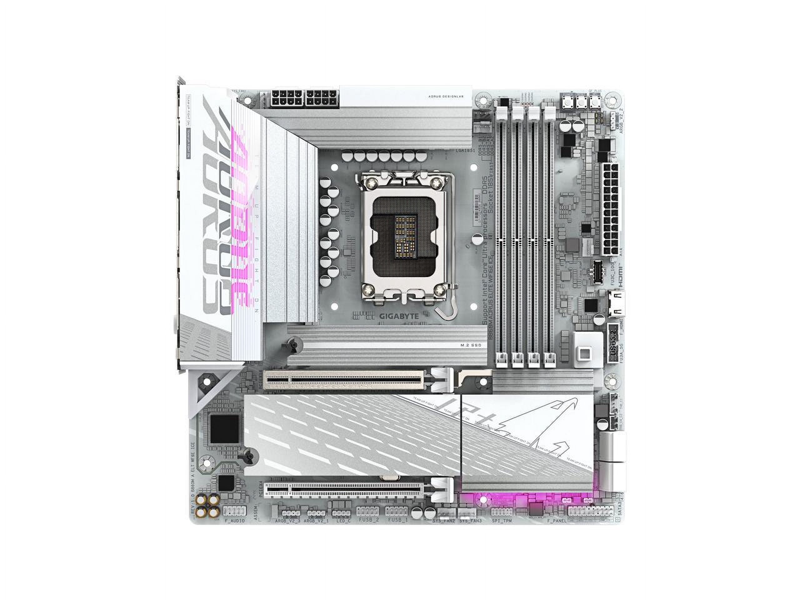 Aorus Ultra Durable B860M AORUS ELITE WIFI6E ICE Gaming Desktop Motherboard - Intel B860 Chipset - Socket LGA-1851 - Micro ATX (b860maeltwf6eice)