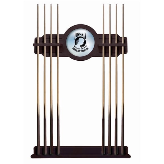 POW/MIA Solid Wood Cue Rack with a English Tudor Finish