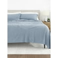 thumbnail image 2 of Comfort Canopy - 4 Piece Solid Light Blue Rayon Derived from Bamboo Bed for King Size Bedding, 2 of 13