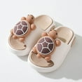 thumbnail image 4 of Hessimy Slippers for Girls Boys, Kids House Slides Sandals Shower Bathroom Non-Slip Open Toe House slippers Beach slipperstoddler kids(Khaki,12), 4 of 8