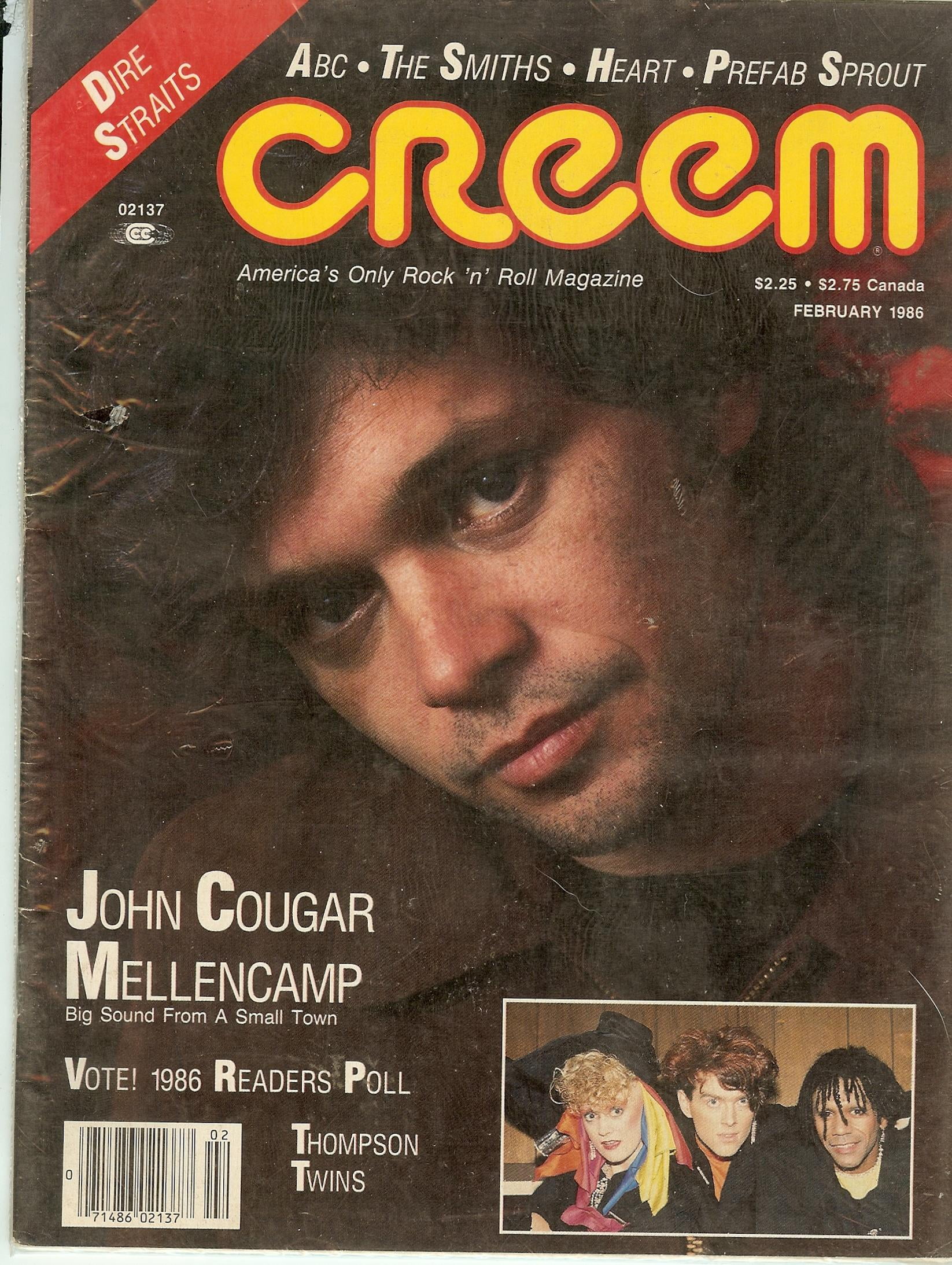 Creem Magazine Rock Roll Feb 1985 John Cougar Mellecamp
