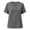 Gray, variant on Paiwinds Women's Linen Blend V-Neck Short Sleeve Top with Button Detail - Loose Casual Summer Shirt in Beige