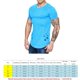 thumbnail image 5 of Camisetas de cuello redondo sueltas de color sólido rasgadas para hombre Camiseta de manga corta curvada ahuecada informal para hombre Kearding FS7578-35, 5 of 5