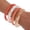 Pink, variant on 4 Pcs Chunky Resin Bangle Bracelet for Women, Wide Geometric Bangles Set, Statement Stackable Bracelet Jewelry Gift for Daily Wear