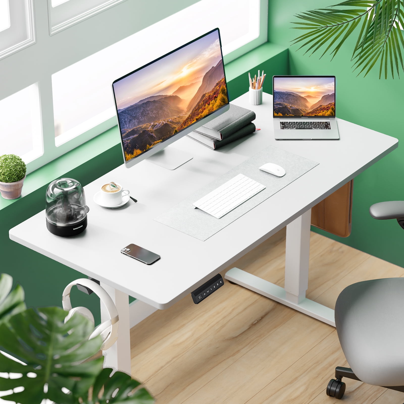 edx Electric Standing Desk, Height Adjustable Desk, 40 x 24 Inches Ergonomic Stand up Desk