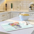 thumbnail image 5 of SKYSONIC Striped Spring Daisy Dish Drying Mat for Kitchen Counter Microfiber Absorbent Reversible Drying Pad Fast Dry Kitchen Accessories 16x18in, 5 of 6
